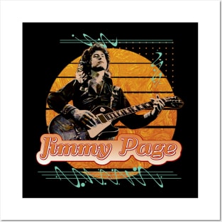 Jimmy page \\ retro art Posters and Art